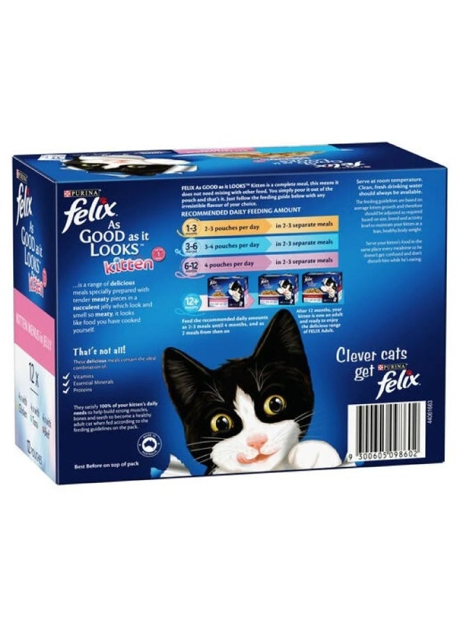 Purina Felix Kittens Assorted Jelly 85g 12 Pack - Image 4